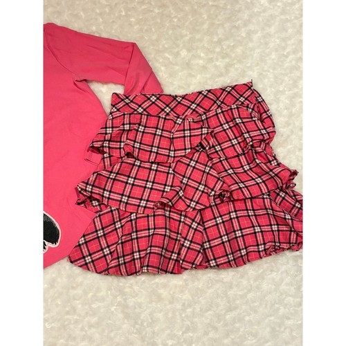 Gymboree Panda Academy Top, Plaid Tier Skort & Belt Heart Pocket Pant LOT 12 EUC - Picture 2 of 15