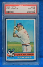 1976 TOPPS # 412 Toby Harrah PSA 8 NM-MT # 21871592  TEXAS RANGERS !!!!