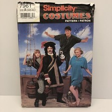 Simplicty Costume Pattern Disney Like Peter Pan Pirate Tinker Sz.A xxl-Xl  7961