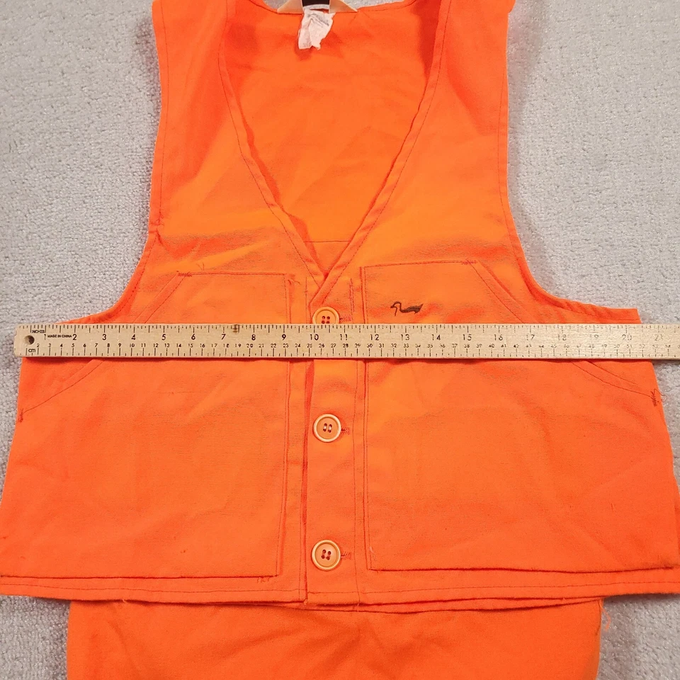 VTG Duxbak Vest Mens Medium Orange Hunting Fishing Pocket Outdoor - Image 3 of 4
