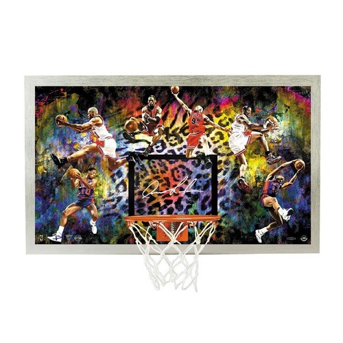 Dennis Rodman Signed Autographed Framed Backboard "Cleaning Up The Glass" UDA