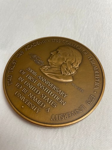 200th Anniversary Pennsylvania University 1979 Bronze Medal, Rare Collectible, - Picture 2 of 10