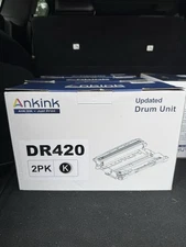 Ankink 2‑Pack Drum Unit Compatible with Brother DR‑420 (Not Toner) OEM‑Quality