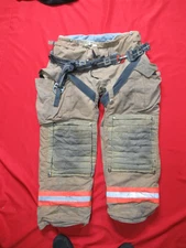 MORNING PRIDE Fire Fighter Turnout PANTS 40 X 32 W/HARNESS BUNKER GEAR RESCUE