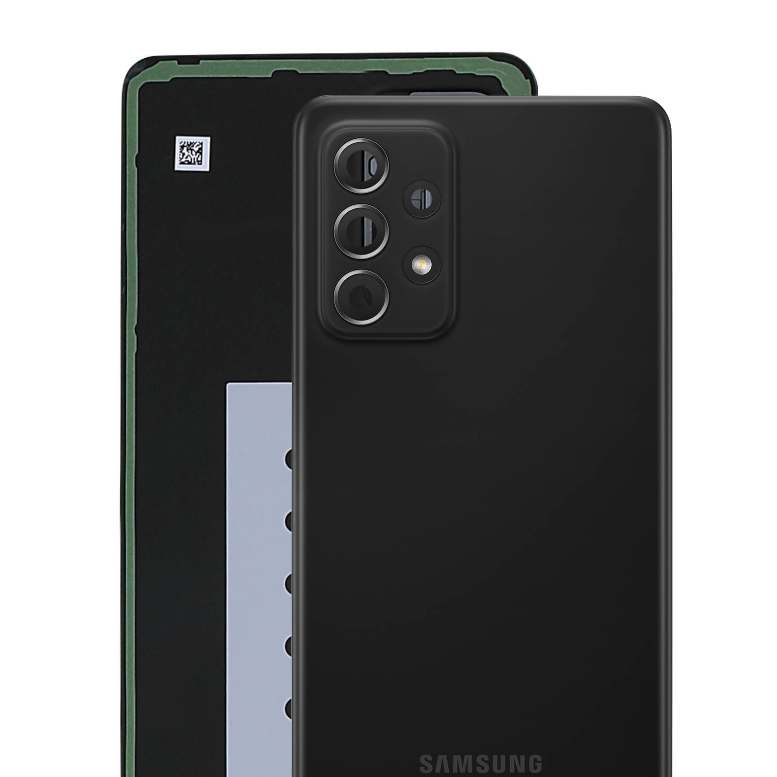Face arrière Samsung Galaxy A52 noire d'origine pour réparation de châssis