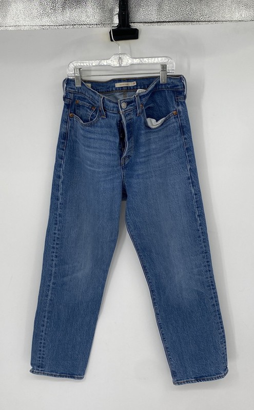 Levi's Womens Blue Medium Wash Pockets Wedgie Straight Leg Jeans Size 28