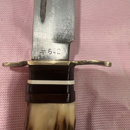 Vintage YORK CUTLERY #642 SOLINGEN GERMANY Fixed Blade Knife W/ Sheath NICE Read - Picture 5 of 24