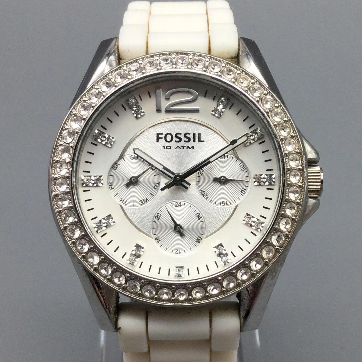 Fossil Riley Stainless Steel Band Quartz Wristwatches for  display picture 2