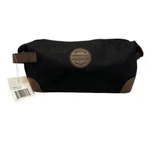 MANSCAPED The Shed Travel Storage Bag Black Brown Pebble Grain Zippered Pouch