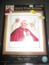 Dimensions Gold Collection Papal Tribute Pope John Paul II Counted Cross Stitch 