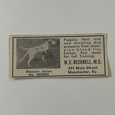W. E. Becknell M. D. Deacon Jones Manchester KY 1965 Magazine Ad SAH4-S5