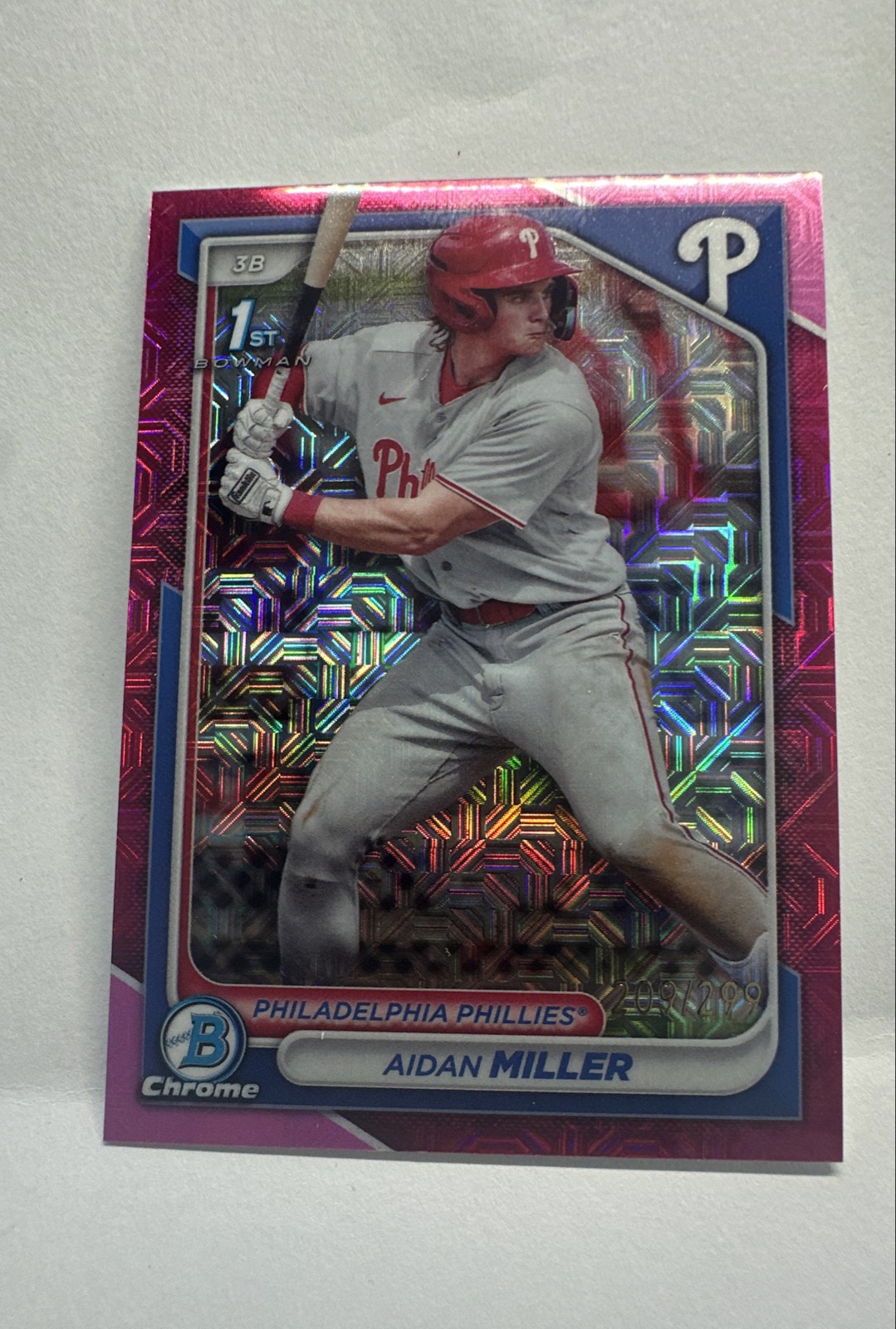 2024 Bowman Chrome Prospects Aidan Miller #BCP-27 Pink Mojo Refractor /199