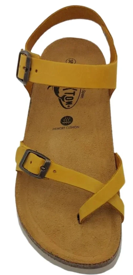 Womens Plakton Nubuck Leather Mustard Zomba Sandals ~ Size UK 5 EU 38 ~ BNIB