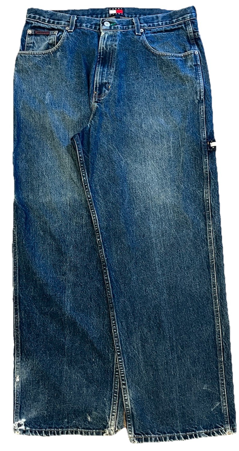 SIZE 36 Tommy Hilfiger Baggy Carpenter Jeans Wide Leg Vintage Skater 90s