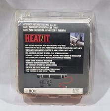 Heat It Freeze Free 80ft Automatic Pipe Heating Cable with Built in Thermostat