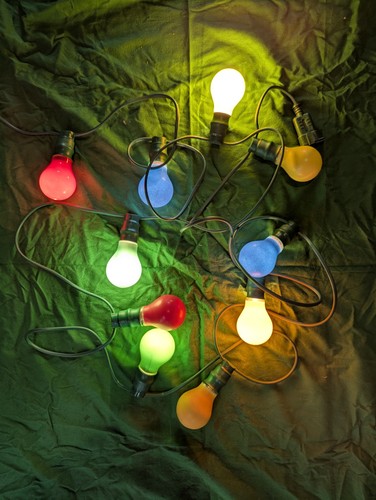 Vintage Decorlamp 10 string outdoor garden party BBQ Xmas lights filament bulbs - Picture 2 of 21