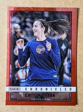 2025 Panini Chronicled WNBA Caitlin Clark #91 Snapshots Red Cracked Ice Fever
