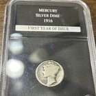 1916 Mercury Dime 10C Philadelphia Mint Business Strike 90% Silver — photo 1