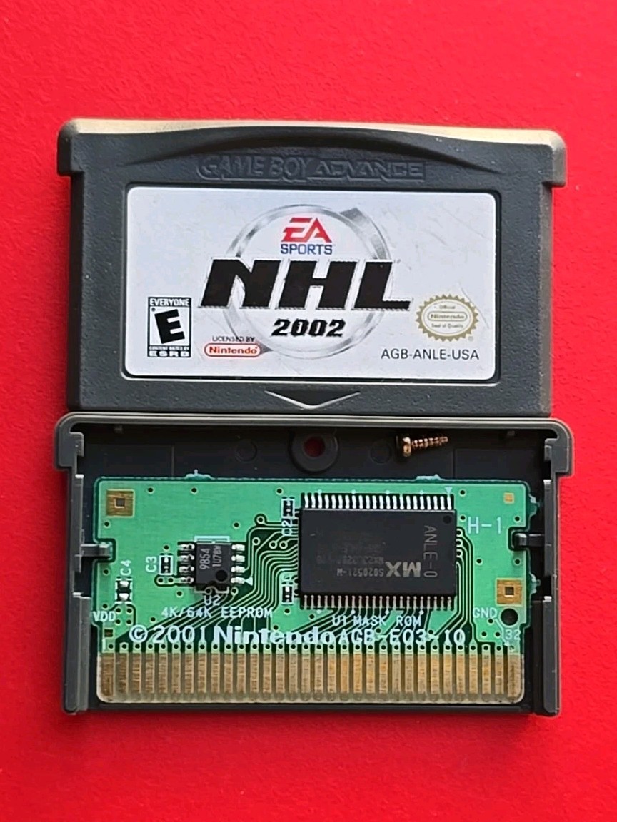 NHL 2002 Hockey Game Boy Advance Authentic Saves Nintendo GBA Handheld Panthers