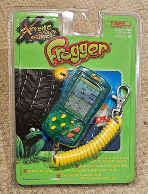 NEW Tiger Electronics FROGGER vintage handheld electronic game LCD keychain game