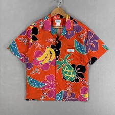 Vintage Jams World Surf Line Hawaii Shirt Size Medium Multicolor Fruit 80s