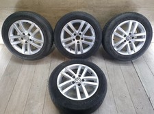 GENUINE 4x MK7 VW GOLF 5-STUD 16" 6.5  ALLOY WHEELS & TYRES 205/55/16