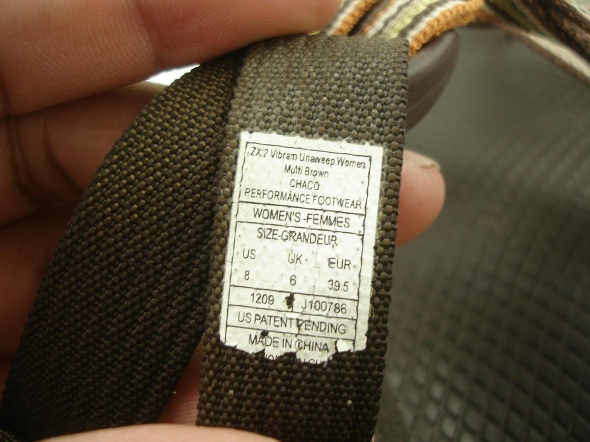 Women's 8 M Chaco ZX2 ZX/2 Classic Vibram Unaweep Sandals Brown