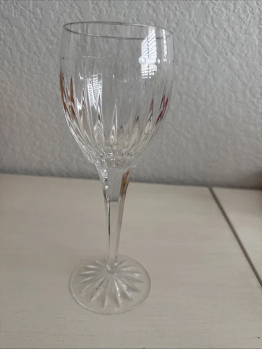 Miller Rogaska 1 Infinity Crystal Wine Glasses Goblets Platinum Rim