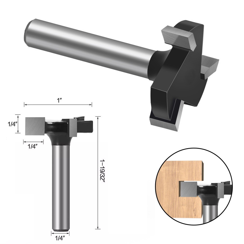 1/4 Shank CNC/ Spoilboard Surfacing Router Bit Carbide Tipped Tool/ For ...