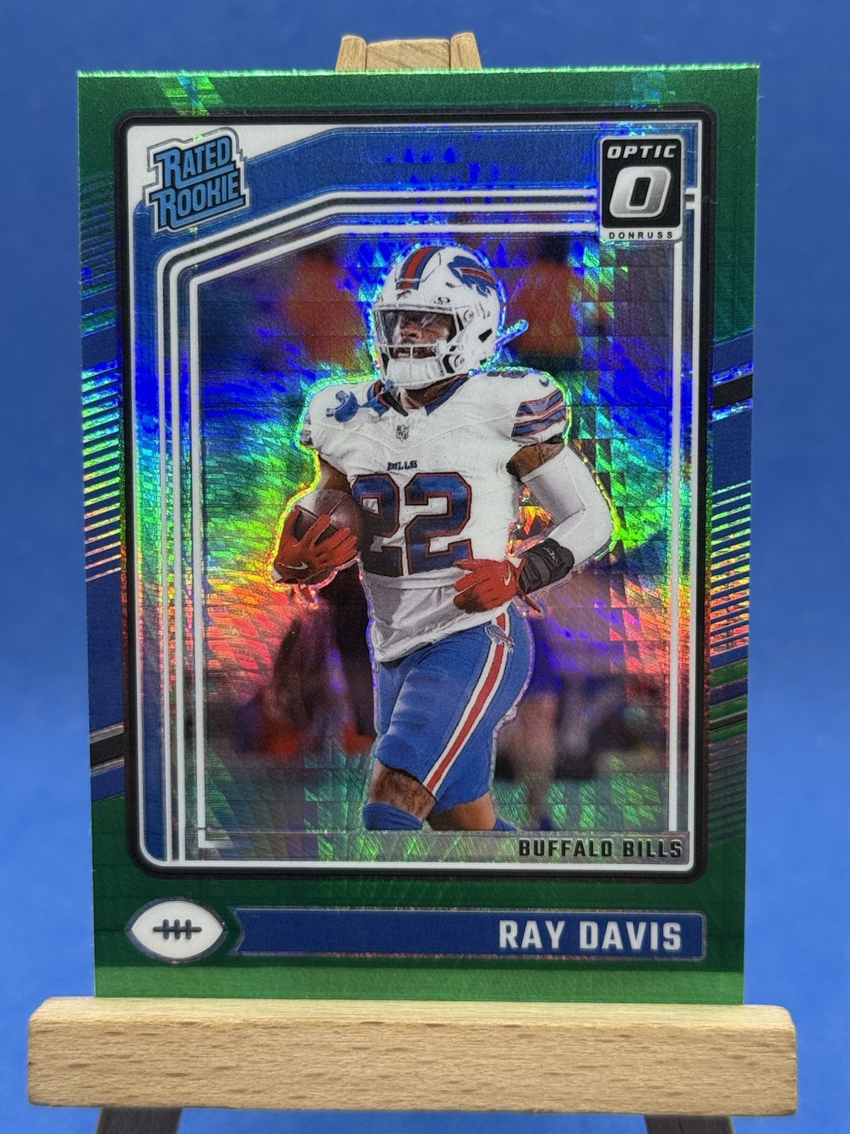 2024 Optic Ray Davis RC Rated Rookie #283 Green Hyper SP Bills A21
