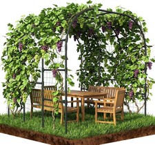 SLSY Heavy-Duty Metal Garden Arch Trellis for Climbing Plants Wedding Decor
