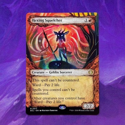 SHOWCASE Hexing Squelcher BORDERLESS MTG ECL 317 Lorwyn Eclipsed Magic Commander