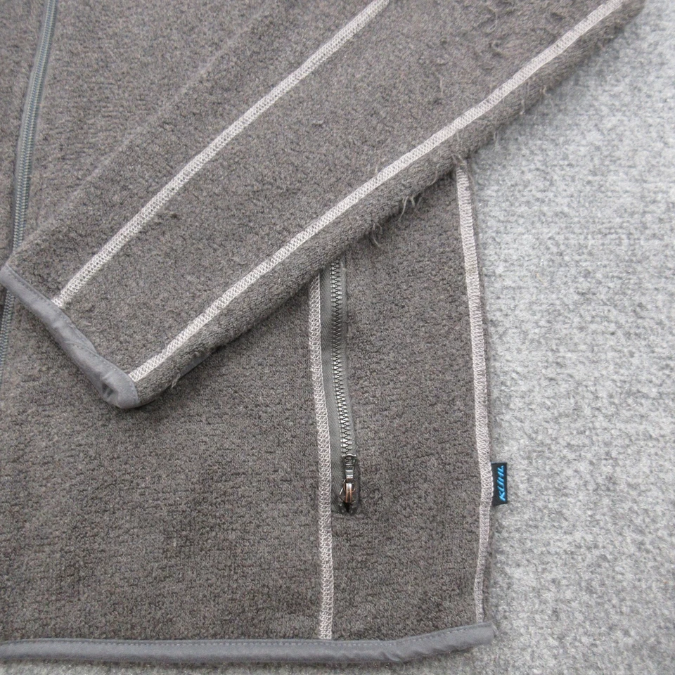 Chaqueta polar Kuhl para hombre grande gris cremallera completa exterior senderismo bolsillos para los pulgares Foto 3 de 4