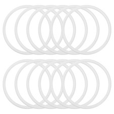 12 Pcs Dream Catcher Rings,2 Inch Macrame Hoops Rings,White