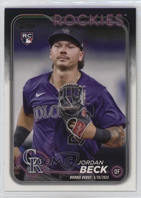 2024 Topps Update Debut Golden Mirror Image Variation Jordan Beck Rookie RC