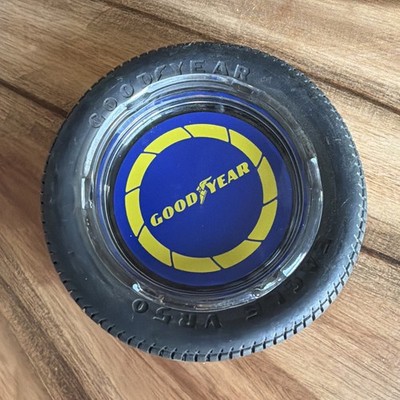 Rare Vintage Goodyear Eagle VR50 Tire Ashtray Tray. 6 inch across 2 1/2 in deep