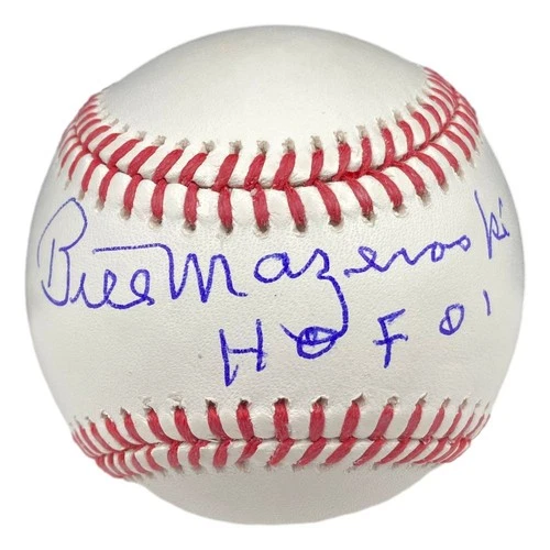 Bill Mazeroski Pittsburgh Pirates Signed Official MLB Baseball HOF 01 JSA