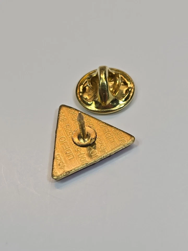 McDonald's ASM Pin Assistant Store Manager Triangle Shape Orange & Gold Colors - Image 4 of 4