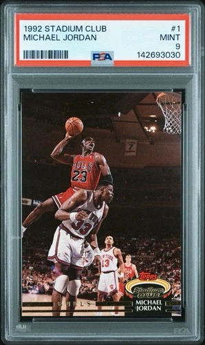 1992-93 Topps Stadium Club - Michael Jordan #1 - Classic Card - MINT PSA 9!