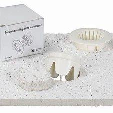 Premier Mounts HCERW Escutcheon Ring w/ Hole Cutter – White AV Ceiling Mount