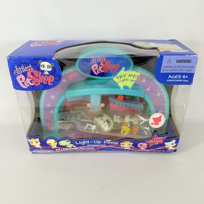 Littlest Pet Shop LPS Light Up Dome Shopping Mall 1092 1093 Panda Dog