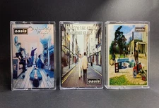 OASIS 3x **UK 1ST ISSUE**Cassettes**DEFINITELY MAYBE+MORNING GLORY+BE HERE NOW**