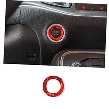 Engine Start Stop Trim for 2010-2020 Dodge Challenger Charger RAM, for Red