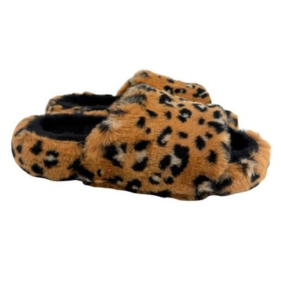 Leopard Print Fur Slides Snug Leaves, Women main image 3