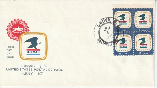 1396 Postal Service July 1 1971 FDC First Day Linden Grassell Station New Jersey