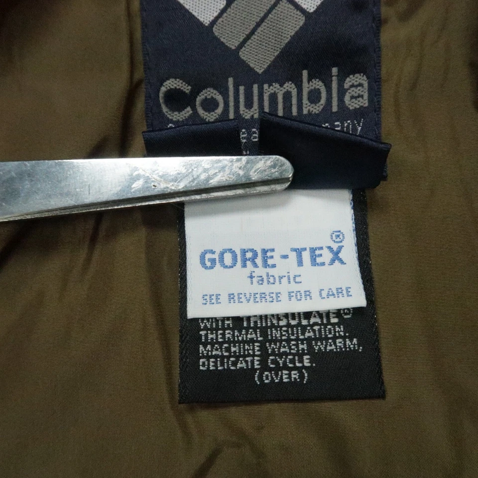 VINTAGE Columbia Jacket Mens Large Brown Green Frog Camo Hunting Gore GTX - Image 4 of 4