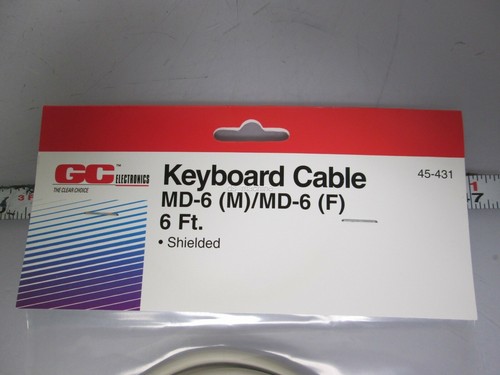 Lot of 5 New GC Electronics 45-431 Keyboard Extension Cable 6' MD-6 PS/2 - Picture 2 of 5