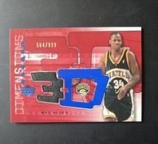 2003-04 UD Triple Dimensions Ray Allen 3-D Game-Used Material Supersonics #3DW1