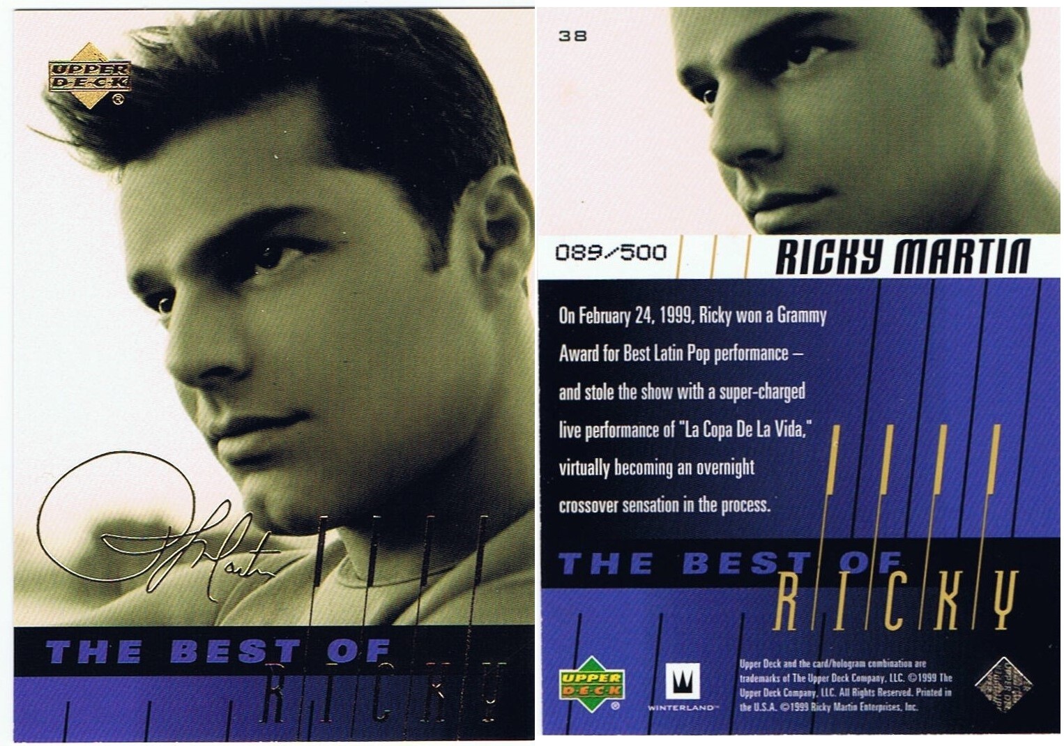 Ricky Martin La Vida Loca by Upper Deck/Winterland in 1999. Inserts + Discounts. - Picture 5 of 24