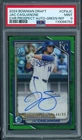 2024 BOWMAN CHROME DRAFT JAC CAGLIANONE GREEN REFRACTOR ROOKIE AUTO /99 PSA 9